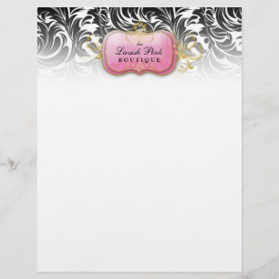 311-Lavish Pink Plate Letterhead Design