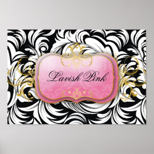 311-Lavish Pink Plate Poster