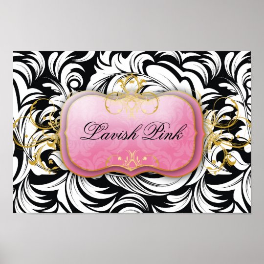 311-Lavish Pink Plate Poster