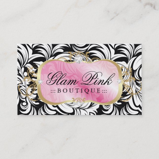 311-Lavish Pink Platter | Golden Business Card (Front)