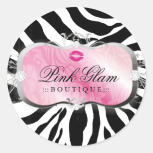 311 Lavish Pink Platter Kisses Sassy Sweets Classic Round Sticker