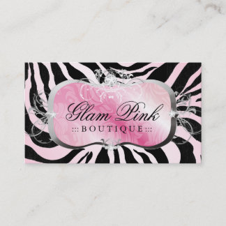 311 Lavish Pink Platter Pink Background | Zebra Business Card