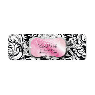 311 Lavish Pink Platter Return Address Label