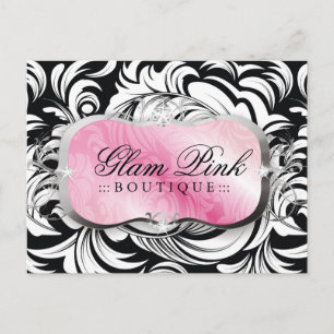 311 Lavish Pink Platter   Silver Postcard