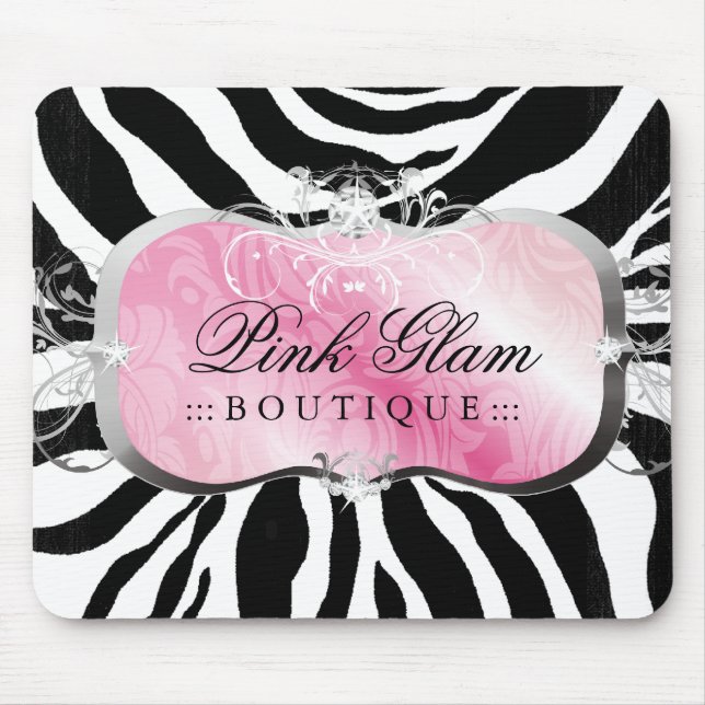 311 Lavish Pink Platter Zebra Mousepad (Front)