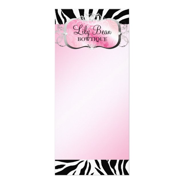 311 Lavish Pink Platter Zebra Rack Card (Front)