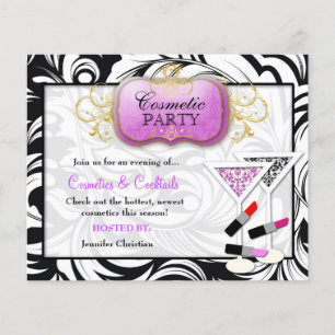 311-Lavish Purple Plate Cosmetic Party Flyer