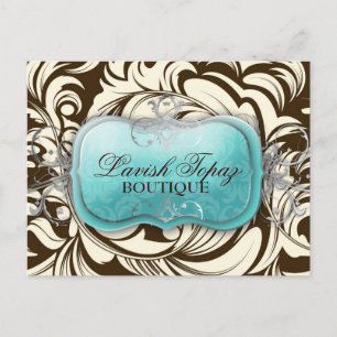 311 Lavish Topaz Brown Cream Postcard