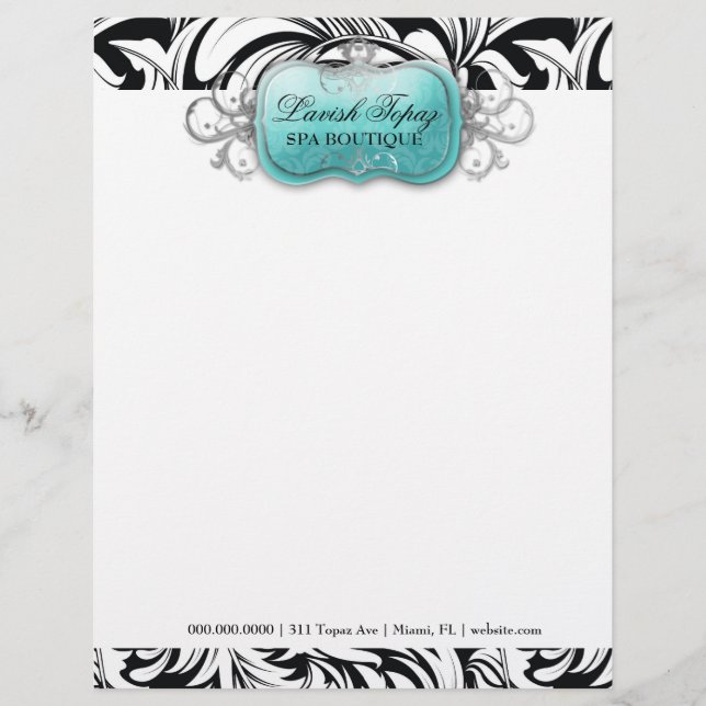 311-Lavish Topaz | Letterhead | Black (Front)