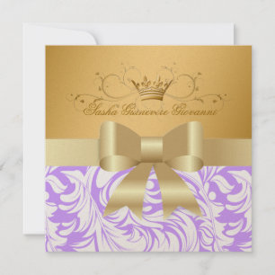 311-Lavishly Golden Baby Boy/Girl Shower Invitation