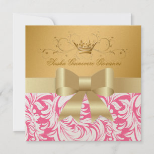 311 Lavishly Golden Baby Shower Invitation