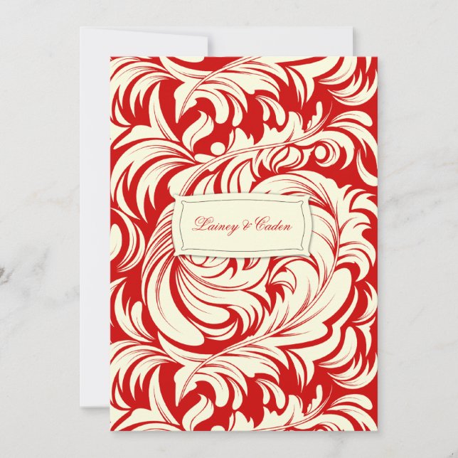 311-Lavishly Lainey Red Invitation (Front)