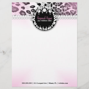 311 Leopard-Tique Pink Fade Letterhead Design