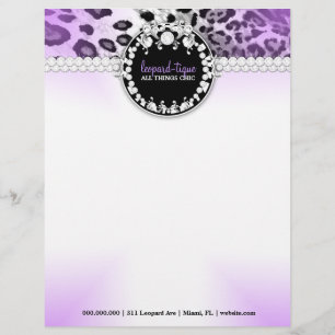 311 Leopard-Tique Purple Letterhead