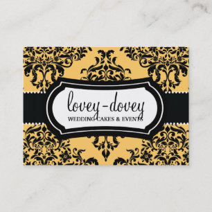 311 Lovey Dovey Damask Appointment Card Canary Yel