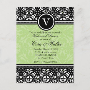 311 LUSCIOUS LIME DAMASK INVITATION
