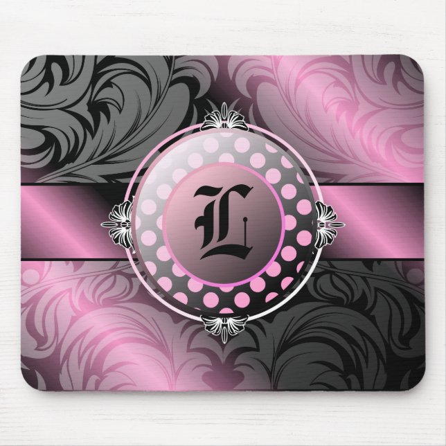 311-Luscious Molasses Monogram Mouse Pad (Front)