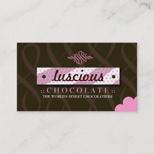 311-LUSCIOUS PINK & CHOCOLATE BUSINESS CARD