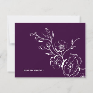 311-Lush Eggplant Purple RSVP Card