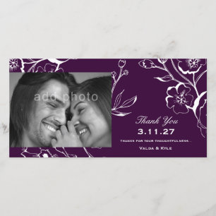 311-Lush Eggplant Purple Thank you Card