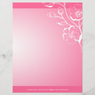 311-Lush Pink Letterhead Template