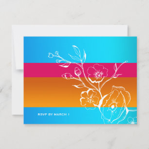 311-Lush Tropical Sunset RSVP Card