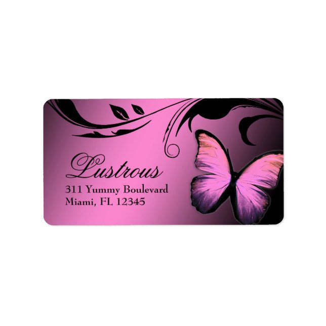 311 Lustrous Butterfly Pink Pout Label (Front)