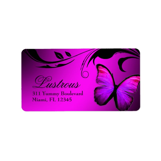 311 Lustrous Butterfly Pink Purple Label (Front)