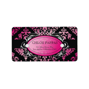 311-Luxuriously Pink Damask Label