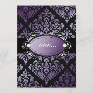 311-Luxuriously Purple Damask Invitation