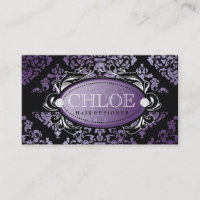 311-Luxuriously Purple Damask Monogram