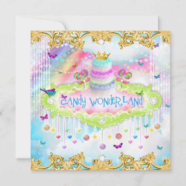 311 Magical Candy Wonderland Invitation (Front)