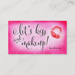 311 Makeup Artist Lets Kiss and Makeup Business Card