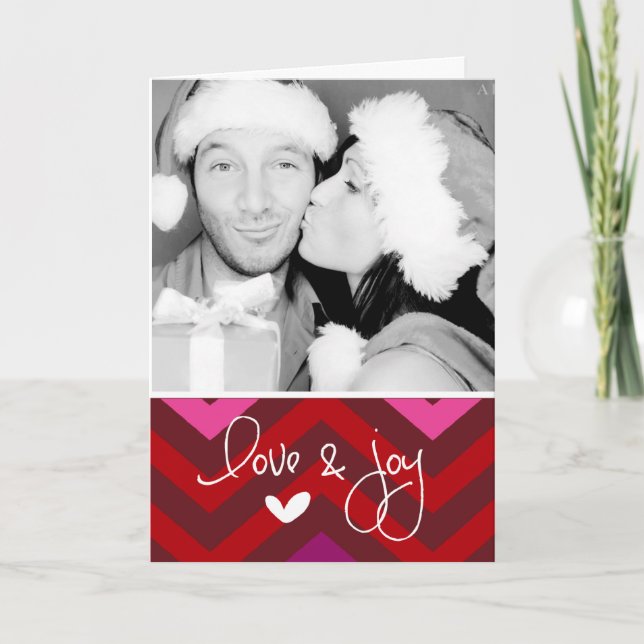 311 Merry Chevron Holiday Photo Card (Front)