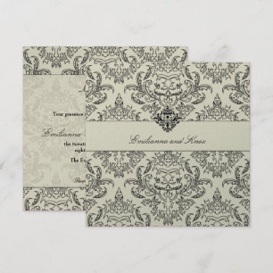 311-Metallic Emmy Damask Invitation