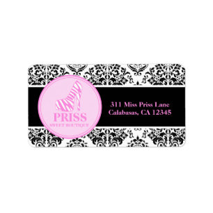 311 Miss Priss Zebra Heel Label
