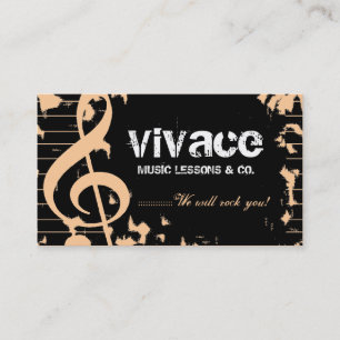 311-MUSICAL MAESTRO - GRUNGE PEACH BUSINESS CARD