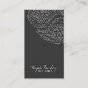 311-Myah Paisley Grey Business Card