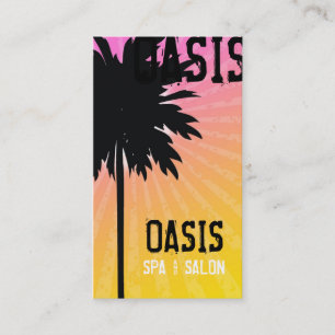 311 OASIS PALM TREE PINK TOO BUSINESS CARD