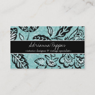311 OCEAN FLORAL VINTAGE BUSINESS CARD