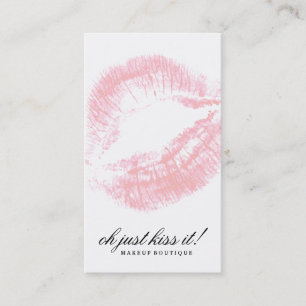 311 Oh Just Kiss it! Soft Peachy Pink Kisses Business Card