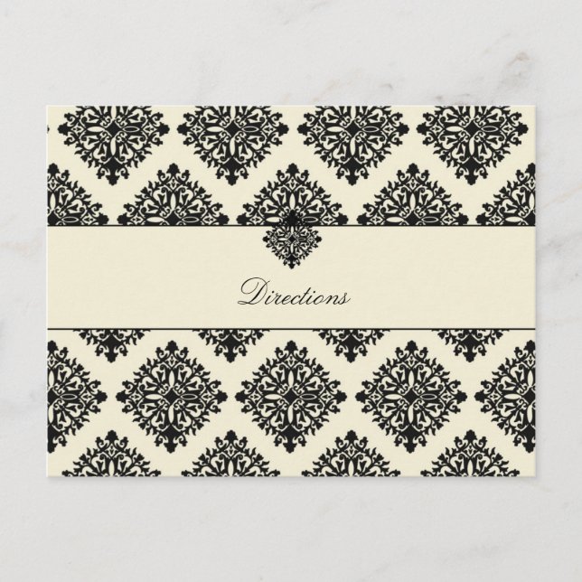 311 Phoebe Cream & Black Direction Card (Front)