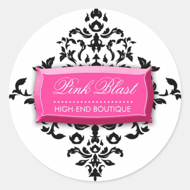 311-Pink Blast #2 Damask Stickers (Front)