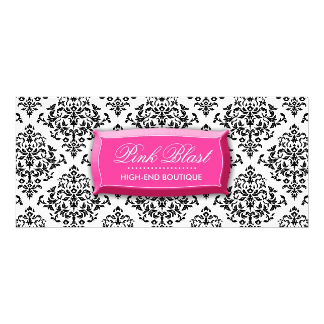 311 Pink Blast Damask Rack Card (Front)