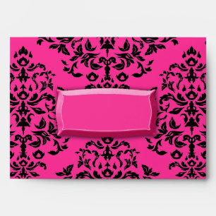 311-Pink Blast Hot Pink Damask Envelope