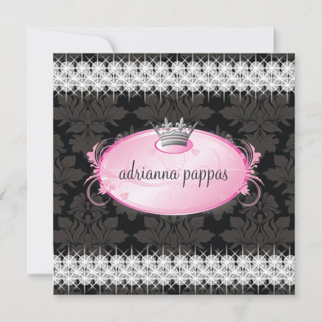 311-Pink Delight Diamond Invitation (Front)