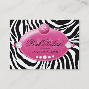 311-Pink Delish Deep Pink Zebrab3.5 x 2.5 Business Card