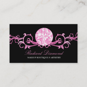 311 Pink Diamond Radiance Black Business Card