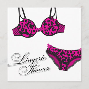 311-Pink Leopard Lingerie Set Invitation