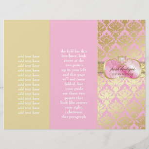 311 Pink Platter Gold Damask Brochure